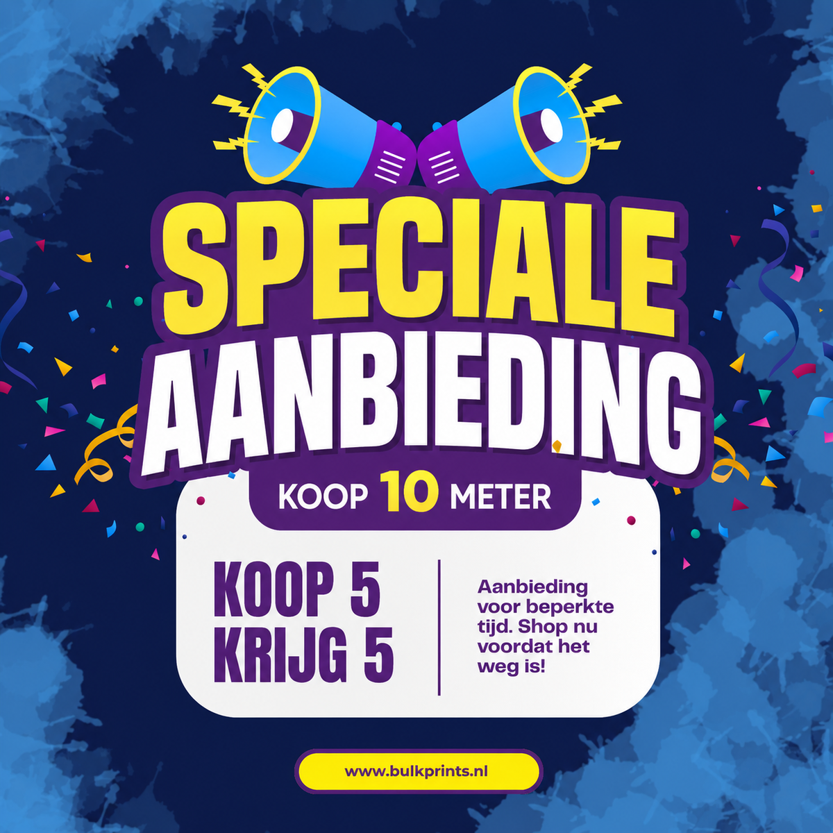 KOOP 5 METER – KRIJG 5 METER