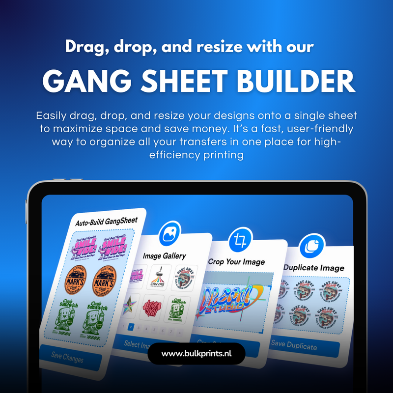 DTF Transfers & Gang Sheets Snel Geleverd – Bulk Prints NL